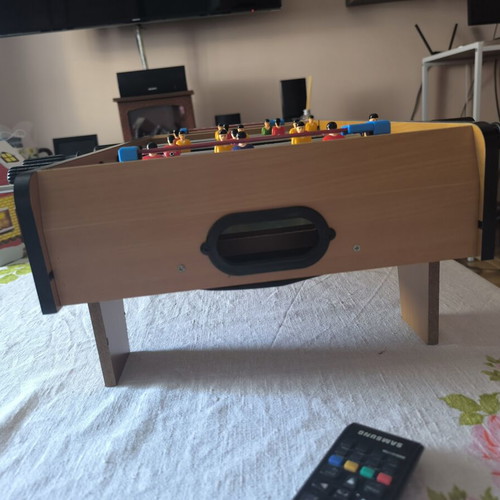 Children's Foosball Table with Legs and 2 Balls, Like New, Wooden