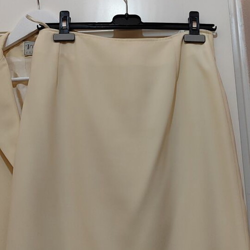 Vintage pastel yellow coat and skirt set, like new, Insolito Collection