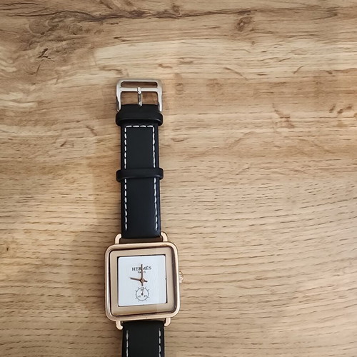 Hermès Carré H wristwatch used, black unisex