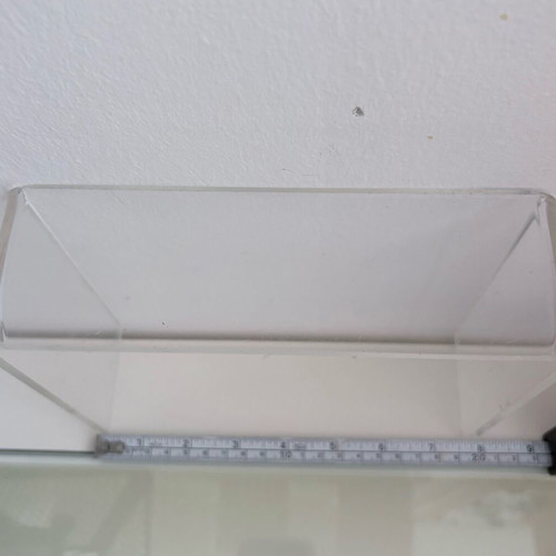 Presentation stand used, plexiglass