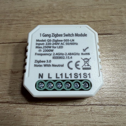 Smart Home single switch with neutral Zigbee Tuya SmartLife Home Assistant module like new