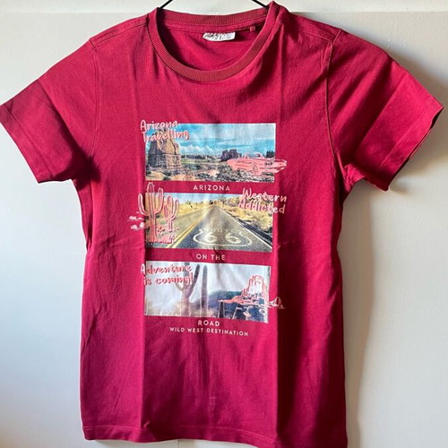 OVS T-shirt burgundy used 8-9 years 134 cm