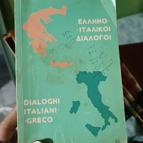 Greek-Italian Dialogues Language Learning Book used