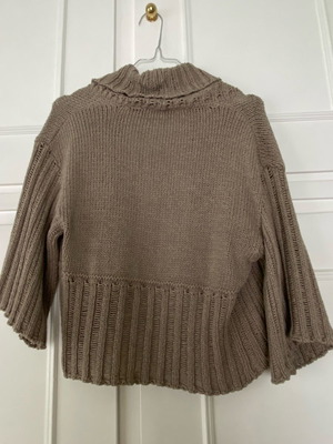 Mexx knitted cardigan used, beige, size M with short sleeves