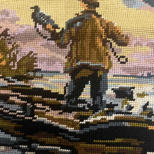 Handmade textile painting like new, 0.50x0.35 m