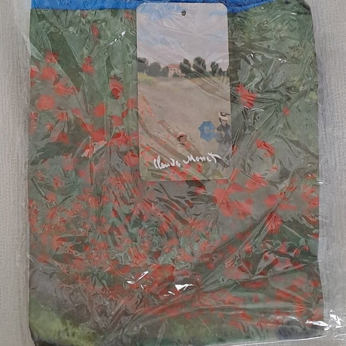 Lanzfeld Editions Claude Monet Poppies Canvas Tote Bag new, shoulder, red and green