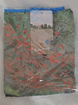 Lanzfeld Editions Claude Monet Poppies Canvas Tote Bag new, shoulder, red and green