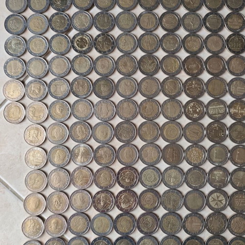 2€ coin collection used, over 5 coins