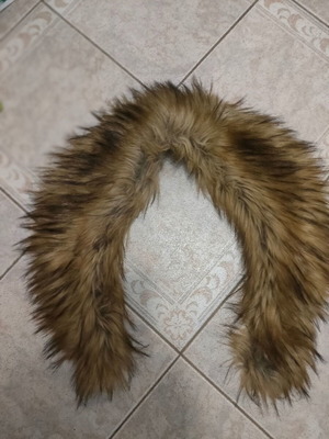 Fur collar like new, beige and brown