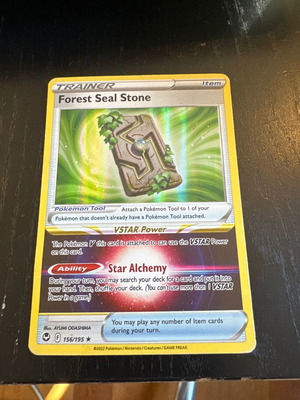 Forest Seal Stone Holo 156 Pokémon κάρτα μεταχειρισμένη