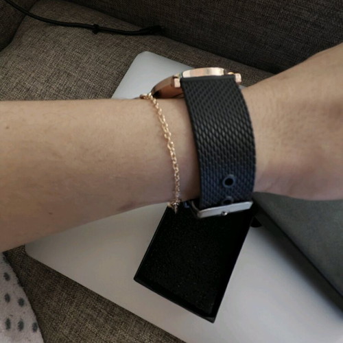 Watch and bracelet set new, black and gold