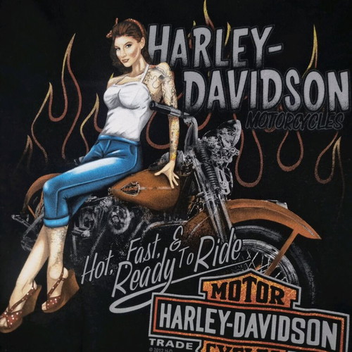 Harley Davidson Vintage T-shirt Usa Medium new, black and red