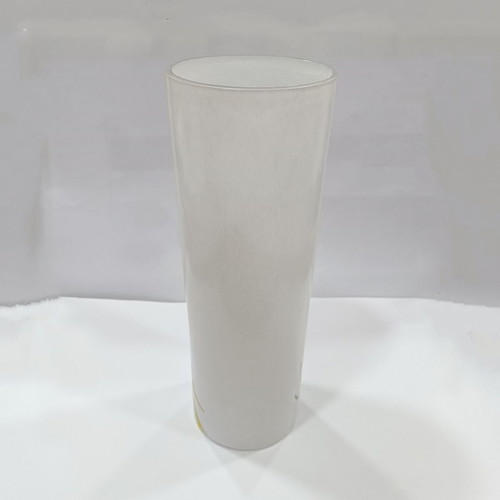 Bertil Vallien Kosta Boda Rainbow 1982 Vase white with multicolored thread like new