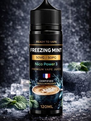 Ready to vape liquid 120ml Freezing Mint new, 50/50, Niko Power 3