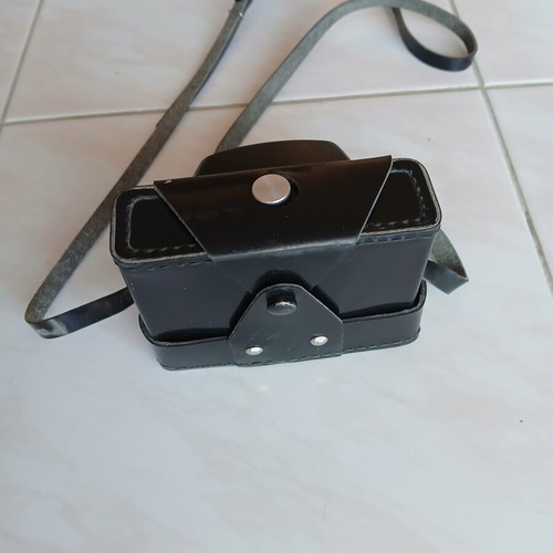 Vintage Smena 8M 35mm camera used with original leather case