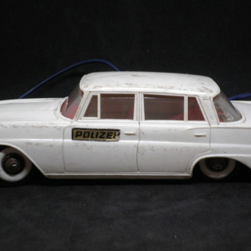 Antique Mercedes police toy car used, GAMA