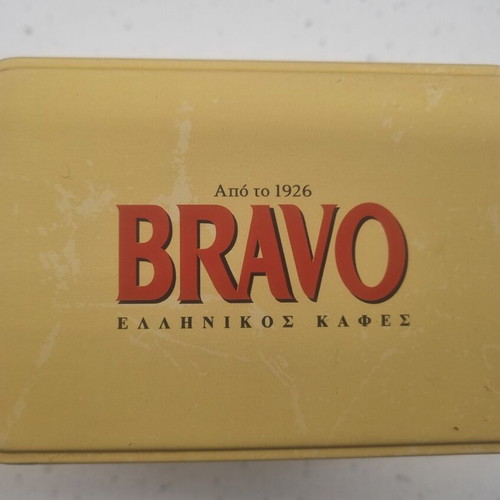 Metal box used from Bravo coffee