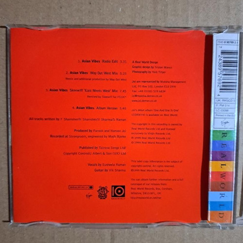 Joi Asian Vibes CD single used, electronic