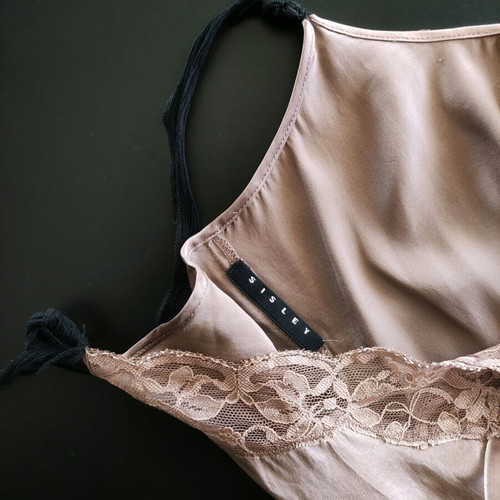 Sisley 100% silk camisole with lace and ombre effect like new