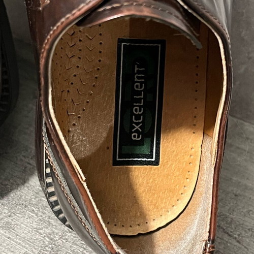 Men's classic leather shoes used, brown, size 42