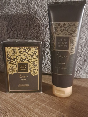 Little Black Dress Lace perfume gift set with body lotion new