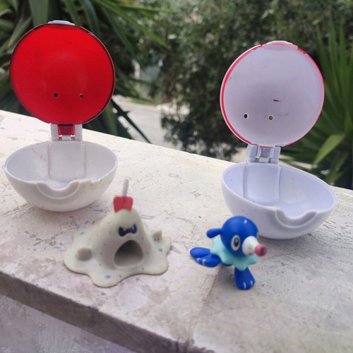 Pokémon figures used Popplio and Bacabouth with Pokéball