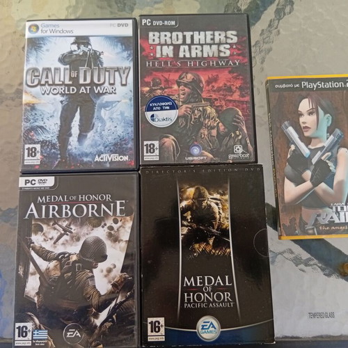PC DVD-ROM 5 games for PC like new plus 1 PS2 game gift with 3 Nick Cave & The Bad Seeds CDs