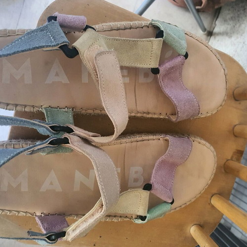 Leather sandals size 40 made in Spain like new, colorful, anatomical