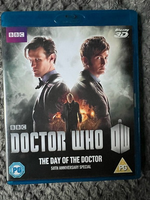 Doctor Who The Day Of The Doctor 50th Anniversary Blu-Ray 3D like new, English subtitles