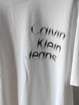 Calvin Klein Jeans white T-shirt L, oversized fit