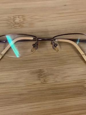 Children's and teen prescription glasses used, beige and brown