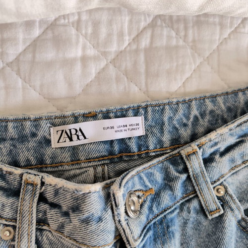 Zara mom fit high waist jeans like new, blue, size S