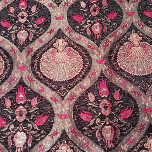 Jacquard chenille table runner with cotton, velvet and silk, like new