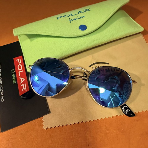 Polar junior sunglasses, blue mirror lenses