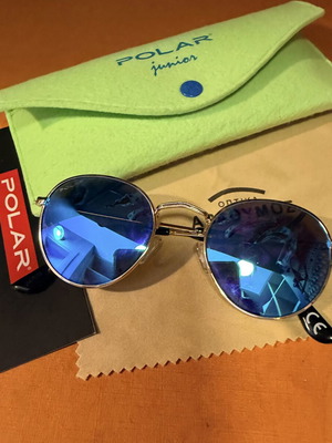 Polar junior sunglasses, blue mirror lenses