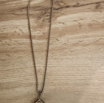 Ring holder necklace, gold tone