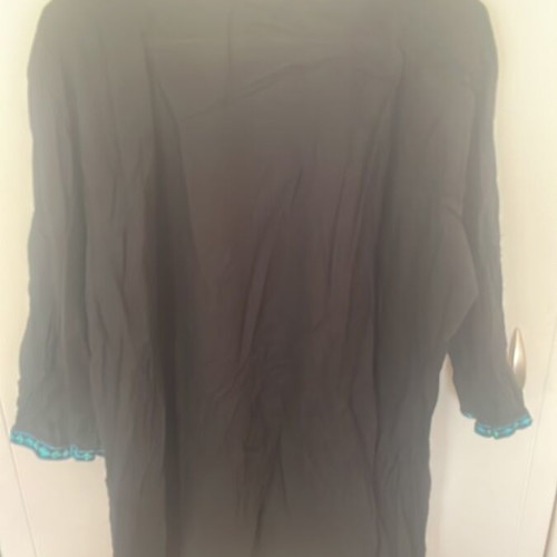 Women's blouse black with blue shades like new, sizes L and XL