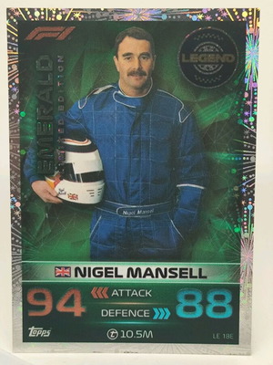 Συλλεκτική κάρτα Nigel Mansell Emerald Limited Edition F1 σαν καινούργιο