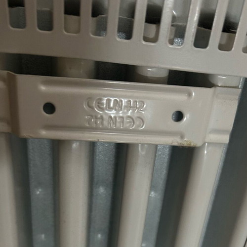 Classic type single panel radiator used, white