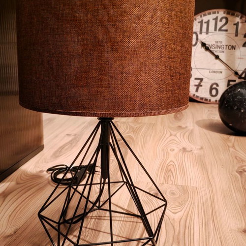Table-Ceiling Lamp used, 2 in 1, metal diamond design