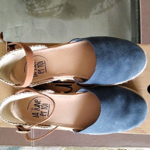 Handmade espadrilles size 36 blue like new