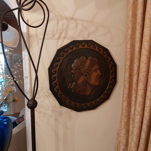 Chalcography with Alexander the Great like new, diameter 62 cm