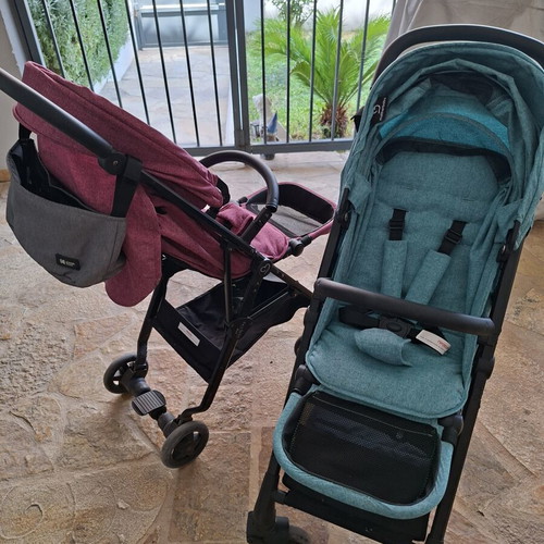 Mother Baby Two Bebe Divisible Twin Stroller like new
