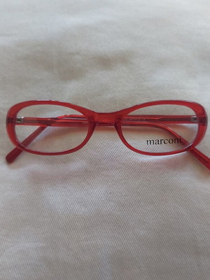 Vintage red oval eyeglass frame, Italian