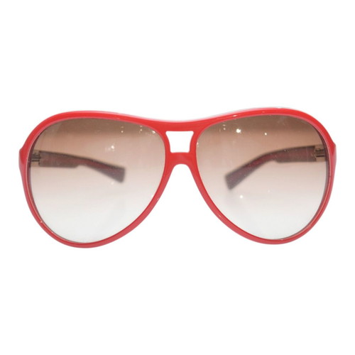 Marc Jacobs Vintage Oversized Aviator Sunglasses like new, red frame, brown lenses