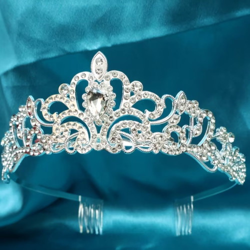 Bridal tiara with crystal rhinestones, new