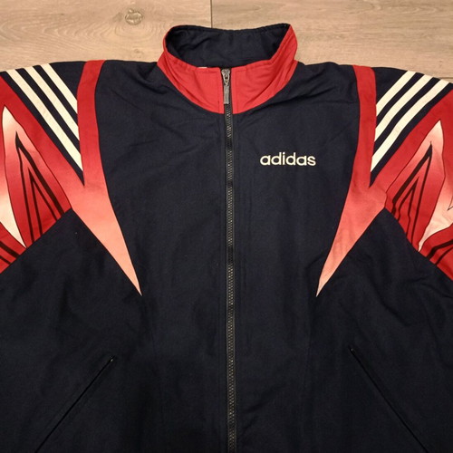 Adidas Vintage Track Jacket used, navy with red details, size M