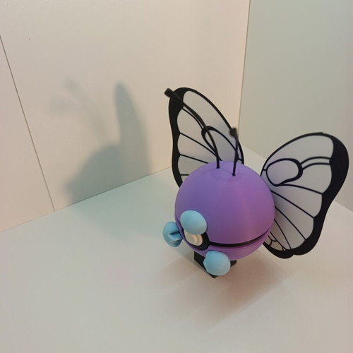 Butterfree Pokéball Clicker 3D printed, new