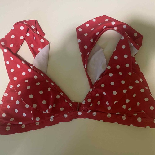 Red polka dot bikini new, size Medium