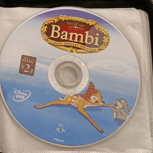 Bambi Disney DVD used, 2 DVDs without case, authentic